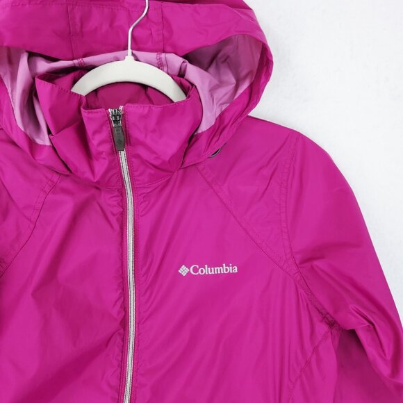 Columbia Jacket Womens Small Pink Switchback II Omni Shield Hooded Windbreaker - Picture 2 of 13